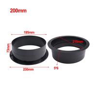 Comodo ABS per Flangia Connettore Tubo per Ventilazione Bagno e Cucina