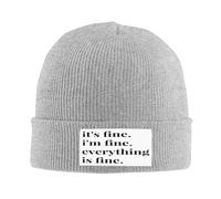 Comodo Berretto Running I'm Fine It's Fine Everything is Fine Skull cap Unisex Caldo Cappello per Sci All'aperto Donna