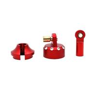 COMODO Capi di Assorbimento dello Shock di Metallo per 1/7 RC Car - Pezzi di Sospensione di Sostituzione compatibili con Il Modello 7303, componenti di aggiornamento di Alluminio (1 Set)(Red)