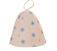 Comodo cappello da bagno per saune in feltro ispessito per un'efficace protezione dal calore (fiori rosa)