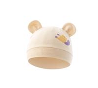 Comodo cappello per neonati con ciondolo a forma di orecchie di animale per neonati cappelli fetali cappelli in tinta unita per bambini da 0 a 3 mesi unisex morbido asilo nido, J, Taglia unica