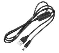 Comodo cavo USB da USB a DC5.5x2.1mm Cavo di alimentazione con interruttore ON/OFF Cavo USB con controllo di alimentazione da USB a 5 V