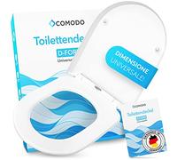 Comodo Coperchio della toilette con meccanismo di chiusura morbida - Sedile igienico antibatterico a forma di D - Sedile WC universale in Duroplast - Con accessori di montaggio