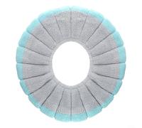 Comodo copriwater lavabile, materiale morbido e caldo, si adatta alla maggior parte dei WC per un maggiore comfort (grigio e verde)