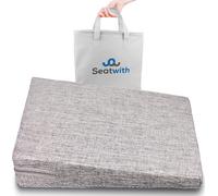 Comodo Cuscino a Cuneo - Cuscino Sedia Ufficio Con Rivestimento Antiscivolo E Borsa per Il Trasporto - Cuscino Sedia Da Ufficio, Cuscino Sedile Auto, Cuscino per Sedia Da Ufficio - 37X33X7/2 Cm / Grey