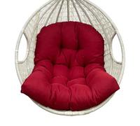 Comodo cuscino a forma di uovo per sedia da appendere in rattan spesso, per giardino, interni ed esterni, cuscino per dondolo rosso, 30,5 cm, massimo comfort per il tuo punto di relax