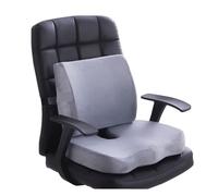 Comodo cuscino di supporto per la pressione delle gambe e il sollievo dal dolore alla schiena, cuscino universale per auto, sedia da ufficio, set grigio peluche