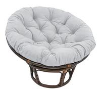 Comodo cuscino ovale per sedia a dondolo per interni/esterni, ideale per altalene da giardino, imbottitura in morbido cotone PP (grigio chiaro, 100 x 100 cm)