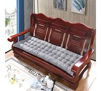 Comodo cuscino per panca da giardino in cotone spesso, 100 x 120 cm, per dondolo a 2 o 3 posti, grigio caldo, 50 x 40 cm, perfetto per rilassarsi e stile all'aperto