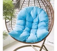 Comodo cuscino per sedia sospesa, cuscino per dondolo da giardino, morbido per interni ed esterni con schienale (blu lago), perfetto per relax e comfort