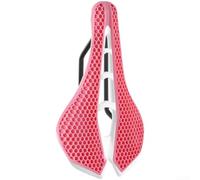 Comodo cuscino per sella della bicicletta a nido d'ape con larghezza di 140 mm, design ad asciugatura rapida e fiocco in carbonio, per bici da strada e mountain bike (rosa)