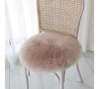 Comodo cuscino rotondo in lana di pecora da 79,8 cm, morbido cuscino per divano in pura lana, per sedia da computer per studenti, decorazione per la casa, accessorio confortevole per sedere