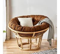 Comodo cuscino trapuntato sedia a dondolo 109 x 109 cm per interni ed esterni amaca per giardino patio soggiorno colore caffè perfetto punto di relax