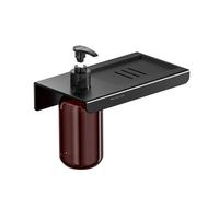 Comodo Dispenser di Sapone in Acciaio Inox con Portaoggetti per Shampoo Sapone
