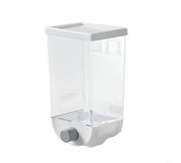 Comodo dispenser per cereali per alimenti sfusi, montaggio a parete per farina d'avena e altro (1 litro bianco)