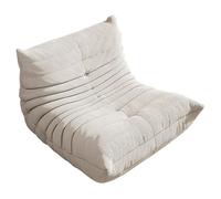 Comodo Divano Da Terra Pigro, Ampio Design Caterpillar In Un Unico Pezzo, Supporto Per Il Corpo A 5 Zone, Senza Telaio Con Spugna Ad Alta Densità, Divano Da Terra Ergonomico Per Soggiorno Beige