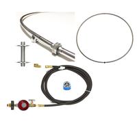Comodo Fai da Te Completo Basic LP Gas Fuoco Fossa Kit & Durata Warr 316 Inox