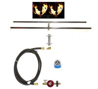 Comodo Fai da Te Completo Basic LP Gas Fuoco Fossa Kit & Durata Warr 316 Inox
