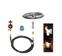 Comodo Fai da Te Completo Basic LP Gas Fuoco Fossa Kit & Durata Warr 316 Inox