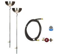 Comodo Fai da Te Completo Basic LP Gas Fuoco Fossa Kit & Durata Warr 316 Inox