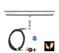 Easyfirepits Pre-plumbed Gas Fuoco Fossa Kit & Durata Warr 316 Inox Bruciatore