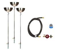 Comodo Fai da Te Completo Basic LP Gas Fuoco Fossa Kit & Durata Warr 316 Inox