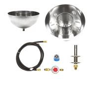 Comodo Fai da Te Completo Basic LP Gas Fuoco Fossa Kit & Durata Warr 316 Inox