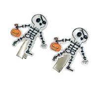 Comodo fermaglio per capelli di Halloween con teschio zucca scheletro dettaglio fermagli per capelli per pelli sensibili usura quotidiana festa 1 paio comode forcine per Halloween per bambini