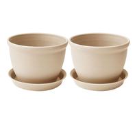 Comodo giardinaggio con due confezioni di vasi rotondi leggeri misura 15 cm