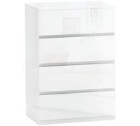 Comodo HOMCOM con 4 cassetti Design antiribaltamento 55x33x80 cm bianco brillante