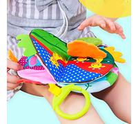 Comodo Libro Educativo in Stoffa per Cartoni Animati per Bambini, Morbido e Sicuro, per Giocattoli per la Prima Educazione, Stoffa Color Pesca (Foresta)