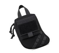 Comodo marsupio ergonomico con scomparti multipli in nylon marsupio porta telefono sacchetti per escursionismo all'aperto ciclismo marsupio multifunzionale, Colore: nero., taglia unica