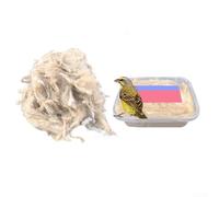 Comodo materiale di nidificazione per piccoli uccelli, misto iuta e cotone, supporta il comportamento naturale di nidificazione per canarini (20 g)