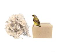Comodo materiale per nidificazione degli uccelli, misto iuta naturale e cotone, perfetto per pappagallini, piccioncini e altri animali domestici di piccola taglia (80 g)