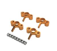COMODO Metal Front And Rear Steering Cup Set per 1/10 J3 RC Car - EA1003A Part di Sostituzione, 39.5mm x 50mm x 19mm, Multi Colori(Yellow)