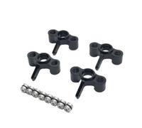 COMODO Metal Front And Rear Steering Cup Set per 1/10 J3 RC Car - EA1003A Part di Sostituzione, 39.5mm x 50mm x 19mm, Multi Colori(Black)