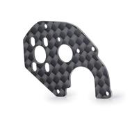 COMODO Motor Mount Plate Gearbox Fixed Bracket Compatibile con 1/24 RC Crawler Car SCX24 all Series Upgrade Parts(Carbon Fiber-Black)