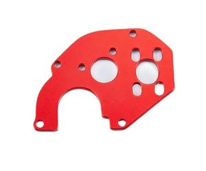 COMODO Motor Mount Plate Gearbox Fixed Bracket Compatibile con 1/24 RC Crawler Car SCX24 all Series Upgrade Parts(Metal-Red)