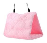 Comodo nido per pappagalli da appendere in peluche, ideale per l'arricchimento della gabbia (rosa chiaro S)