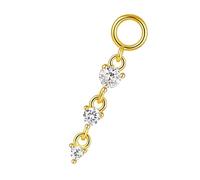 Comodo orecchino in argento, ideale per indossare diamanti e perle tutto il giorno per un uso prolungato, Taglia unica, come descritto