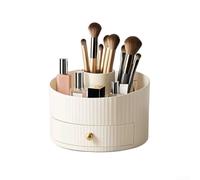 Comodo organizer per strumenti di trucco progettato per tenere in modo sicuro pennelli, ombretti e rossetti in un unico posto con un'estetica minimalista (bianco)