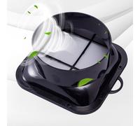 Comodo per ventilazione cappa da cucina con connettore flangia a parete [EEK: A+]