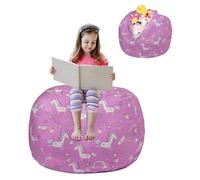 Comodo pouf contenitore a forma di animale, realizzato in tessuto di tela di alta qualità, ideale come seduta per bambini e versatile per soggiorno