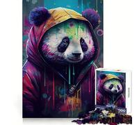 Comodo puzzle a 1000 pezzi con panda per ragazzi, gioco di logica stimolante per il relax, bordi chiari, sorpresa di compleanno 38x52cm