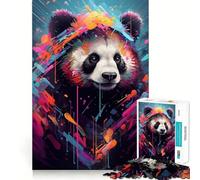 Comodo puzzle a forma di panda per ragazzi, 1000 pezzi, ideale per migliorare la memoria, per il tempo libero a casa, con bordi precisi, 50x75cm