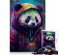 Comodo puzzle a forma di panda per ragazzi, 1000 pezzi, stimola la memoria, lento, divertente, bordi puliti, regalo di Natale 38x26cm