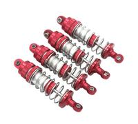 COMODO RC 1/16 Set di Assorbimento dello Shock di Pressione di Olio - 6061T6 Aluminum Sostituzione Suspension Parts Compatibile con 16101 16102 16103 16114 16126 16201 Modelli(Red)