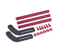 COMODO RC Crawler Front Bumper 1/10 Scale Approccio di Fibra di Carbonio Angolo Compatibile con i Modelli Power Wagon Cliffhanger(Red)