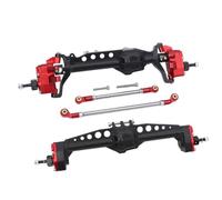 COMODO RC Crawler Portal Axle Complete Set 1/10 Scale Aluminum Front e Rear Compatibile con SCX10III(Red F And R)