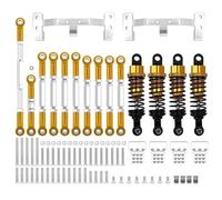 COMODO RC Metal Chassis Link Rod Pull Rod Mount Holder Shock Absorber Set per 1/16 C14 C24 & 1/12 MN MN99S RC Cars(WPL Yellow)